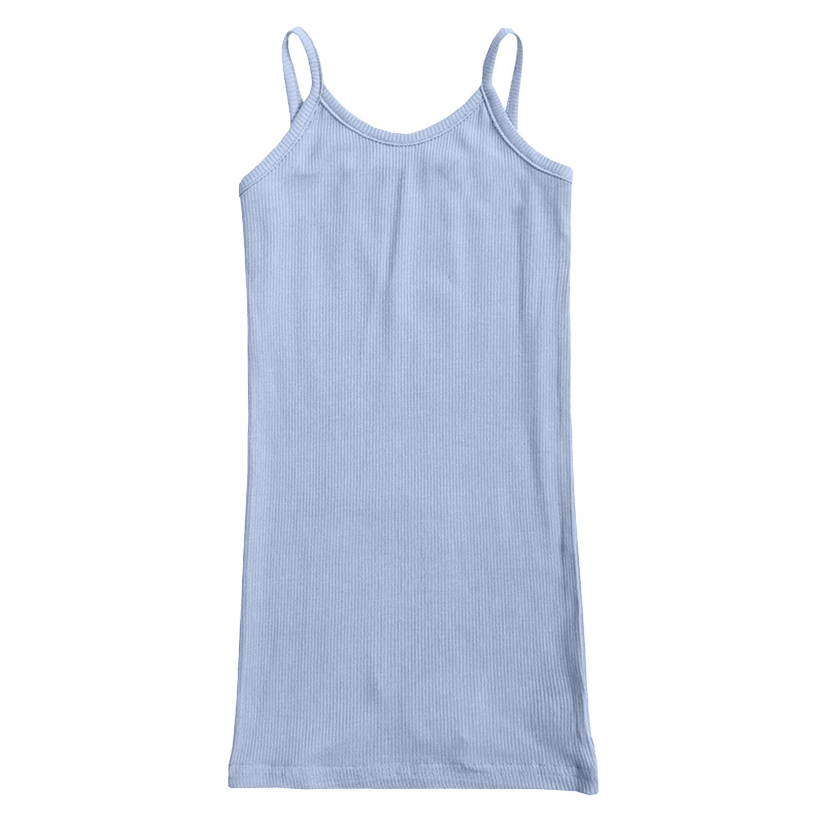Blue Horizontal Striped Sleeveless Dress For Baby & Kid Girls main image 0