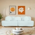 thumbnail image 1 of Sxbhfuj Sectional Sofa for living room, Teddy Velvet Sofa with Removable Cushion, Comfortable loveseat couches, Suitable for Small Apartments, Living Room, Beige, 1 of 5