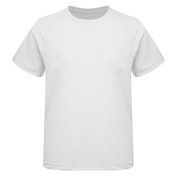 Sxiwei Girls and Toddlers' Athletic Performance T-Shirt Active Sports Activewear Short Sleeve Round White 120