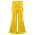 thumbnail image 1 of Sxiwei Kids Boys Girls Sequins Flares Pants Wide Leg Bell Bottoms Trousers Hip Hop Jazz Dance Outfits Gold 180, 1 of 7