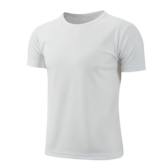 Sxiwei Kids Boys Quick Dry Athletic Short Sleeve T-Shirts Gym Running Sports Tops Performance Tees White 110