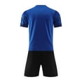 thumbnail image 1 of Sxiwei Kids Boys Soccer Uniforms Quick Dry Athletic Jersey Shirt with Shorts Set 2 Piece Tracksuit Blue Type B XS, 1 of 9