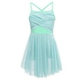thumbnail image 1 of Sxiwei Kids Girls Ballet Lyrical Dance Dress Mesh Bowknot Back Gymnastics Leotard Ballerina Dancewear Mint Green 8, 1 of 7
