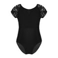 thumbnail image 1 of Sxiwei Kids Girls Floral Lace Camisole Leotard Gymnastics Tops Ballet Dance Wear Costumes Black XL, 1 of 7