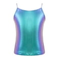 thumbnail image 1 of Sxiwei Kids Girls Spaghetti Shoulder Straps Dance Shirt Metallic Athletic Sports Camisole Tank Top Colorful 10, 1 of 7