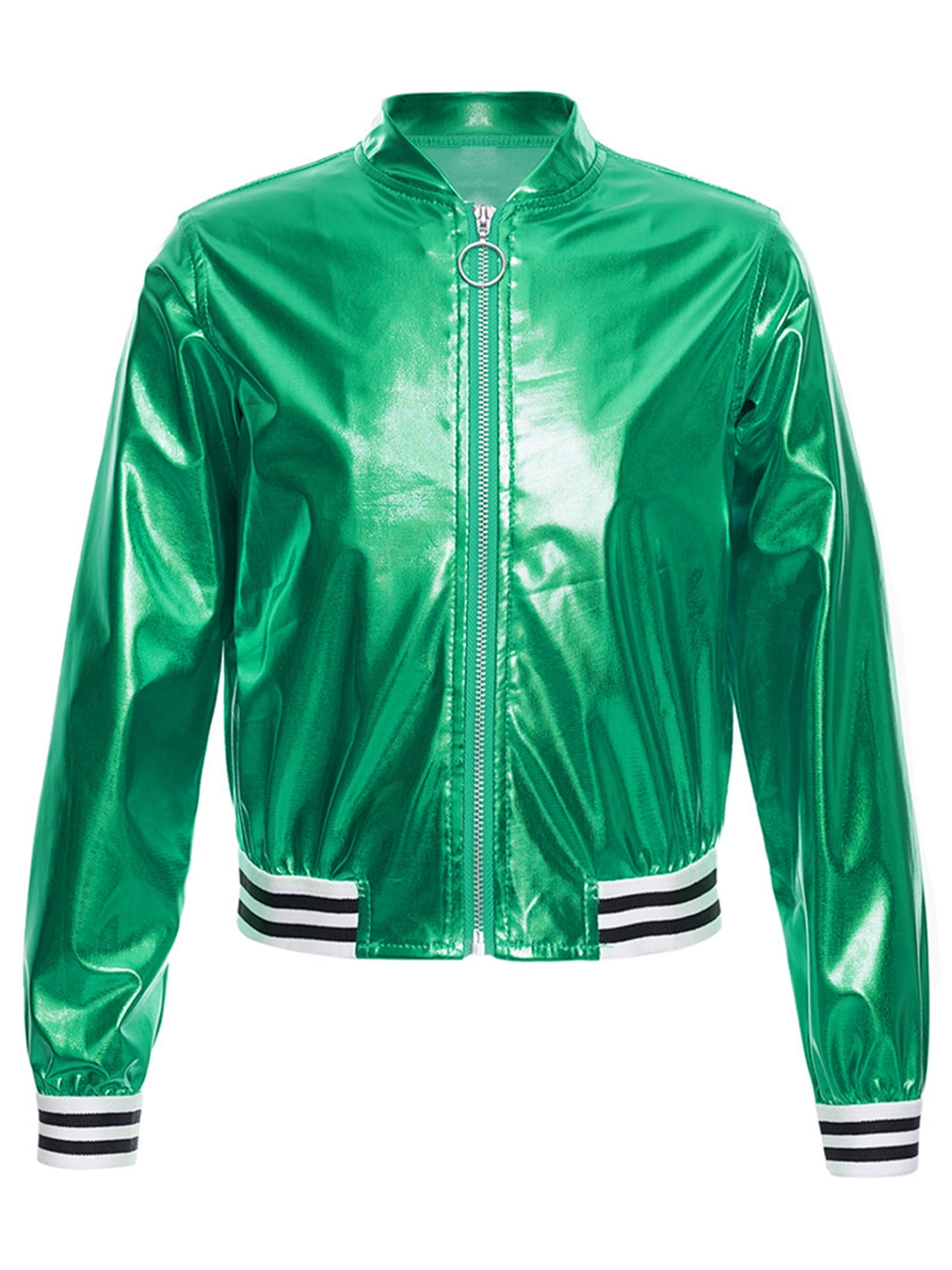 ジャケット K-WAY Woman Jacket Green K5126IW WBA Sxiwei Kids Girls Zipper Closure Varsity Style Coat Long