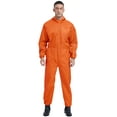thumbnail image 1 of Sxiwei Men's Coveralls Workwear Front Zipper Jumpsuits One Piece Bodysuits Orange L/170, 1 of 7