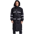 thumbnail image 1 of Sxiwei Men's Hooded Raincoats Reflective Stripes Hi Vis Safety Rain Gear Mesh Lining Rain Jackets Black XL/175, 1 of 7