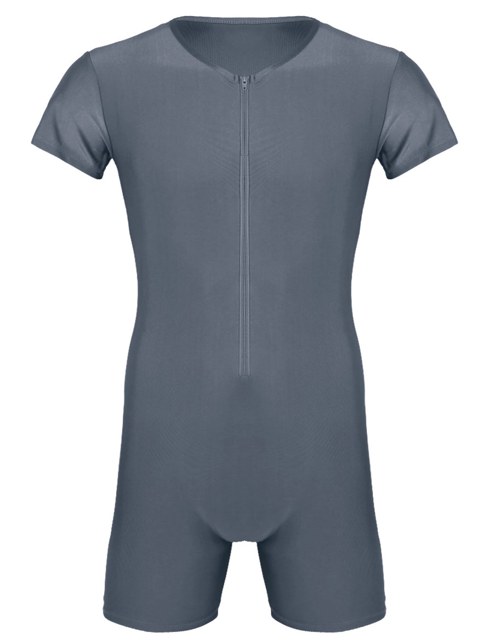 Sxiwei Men's Spandex Bodysuit Workout Dance Biketard Unitard Short Tank