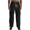 thumbnail image 1 of Sxiwei Mens Suede Fringe Cowboy Chap Tassels Cowboy Western Pants Costume Outfits Black 3XL, 1 of 5
