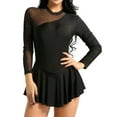 thumbnail image 1 of Sxiwei Women's Adult Double Layer Mesh Skirt Figure Skating Dress Ice Skating Dresses Black M, 1 of 7