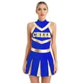 Sxiwei Women's Cheer Leader Costume Halloween Cheerleading Sleeveless A