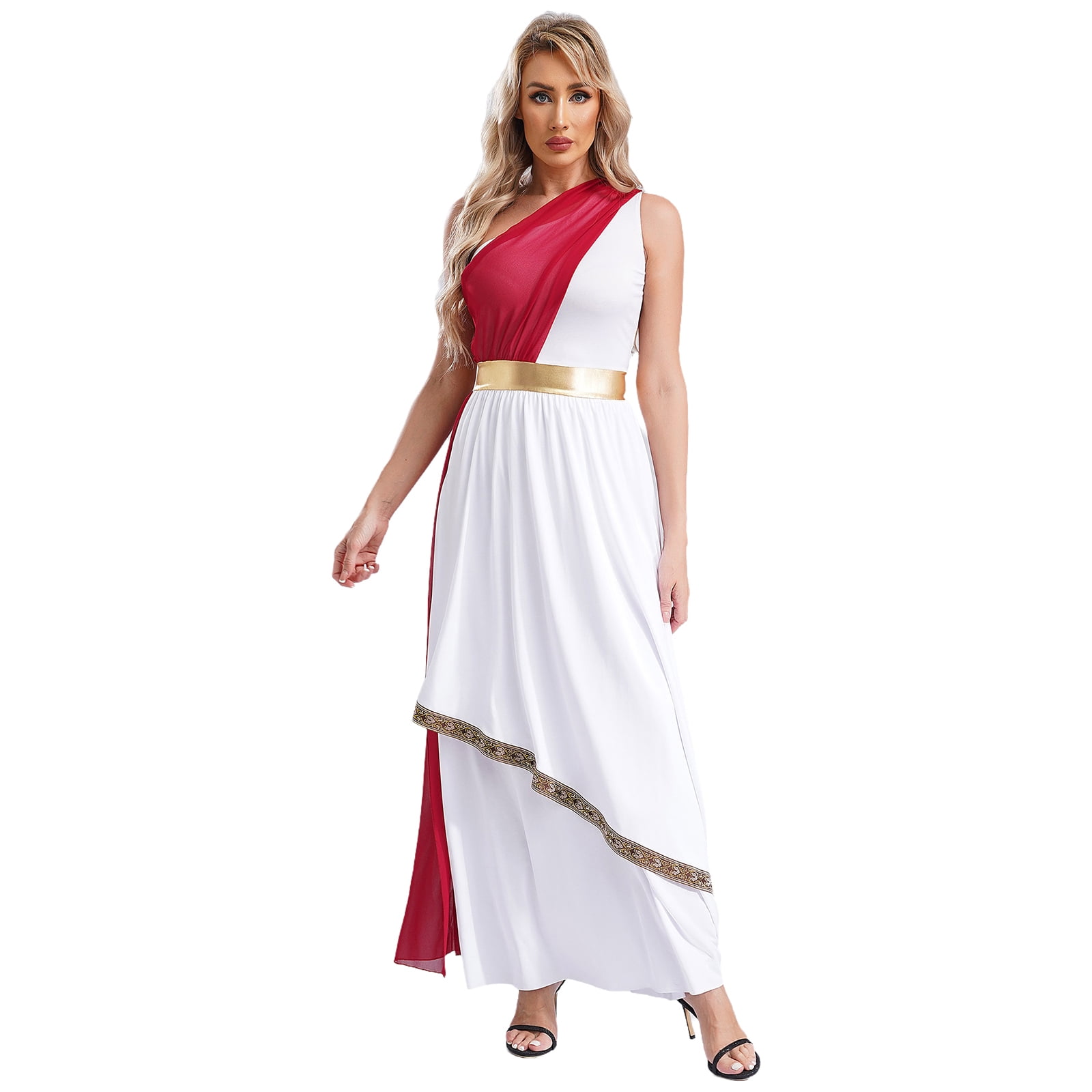 Sxiwei Womens Ancient Greek Roman Queen Fancy Dress Grecian Toga Costume  Tunic Dress Burgundy XXL - Walmart Business Supplies