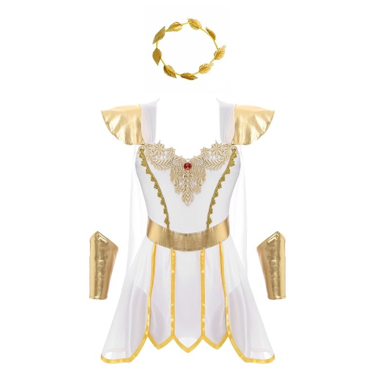 Sxiwei Womens Ancient Greek Roman Toga Outfit Dress Halloween Festival  Theme Party Costume White L - Walmart.com