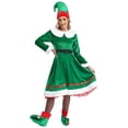 thumbnail image 1 of Sxiwei Womens Holiday Budby The Elf Costumes Set Adult Elf Dress Christmas Cosplay Holiday Party Green XXL, 1 of 7