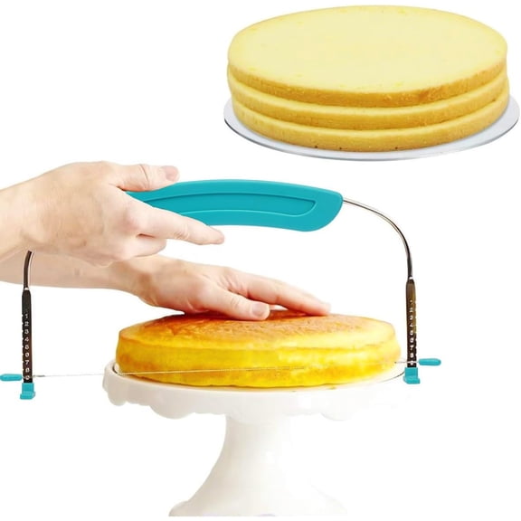 Sxpopstore Adjustable Cake Slicer Leveler Small Cake Cutter Slicer for Leveling Tops of Layer Cakes Professional Baking Tool