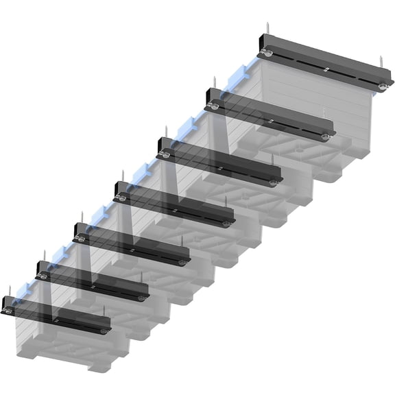 Sxpopstore Ceiling Storage Rack with Heavy Duty Overhead Storage Rack Black