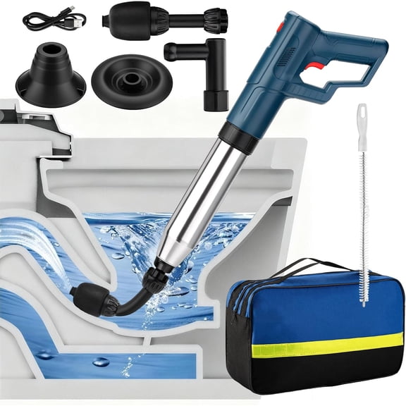 Sxpopstore Electric Toilet Plunger with High Pressure Drain Unclogger