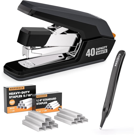 Sxpopstore Marsrock Heavy Duty Stapler for Desk with 40-50 Sheet 100 Capacity, Black