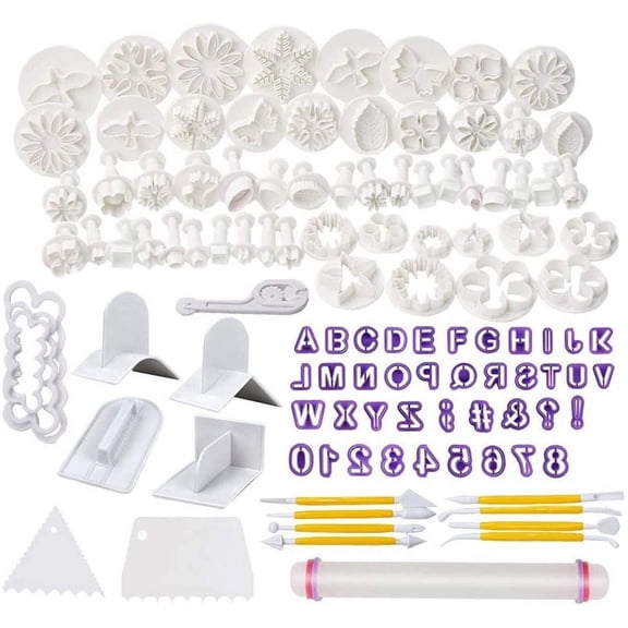 Sxpopstore Soleebee Cake Decorating Tools Fondant Cake Baking Decorating Sugar Craft Icing Tools Plunger Cutters Snowflake Rose Flower Moulds Set