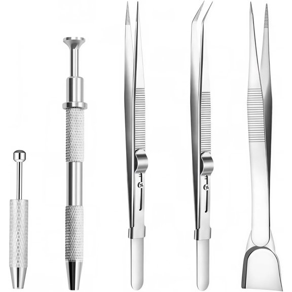 Sxpopstore Sprinkles Tool for Cake Decorating with Stainless Steel Pearl Grabber and 5 Pcs