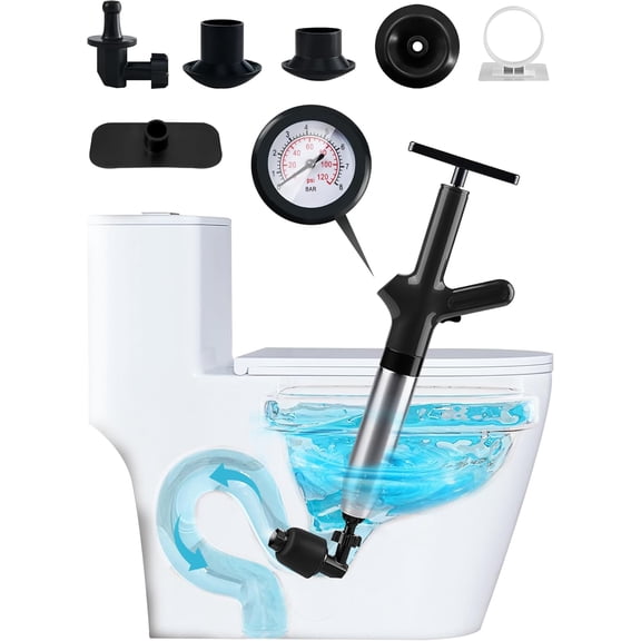 Sxpopstore Toilet Plunger Drain Clog Remover Tool Black