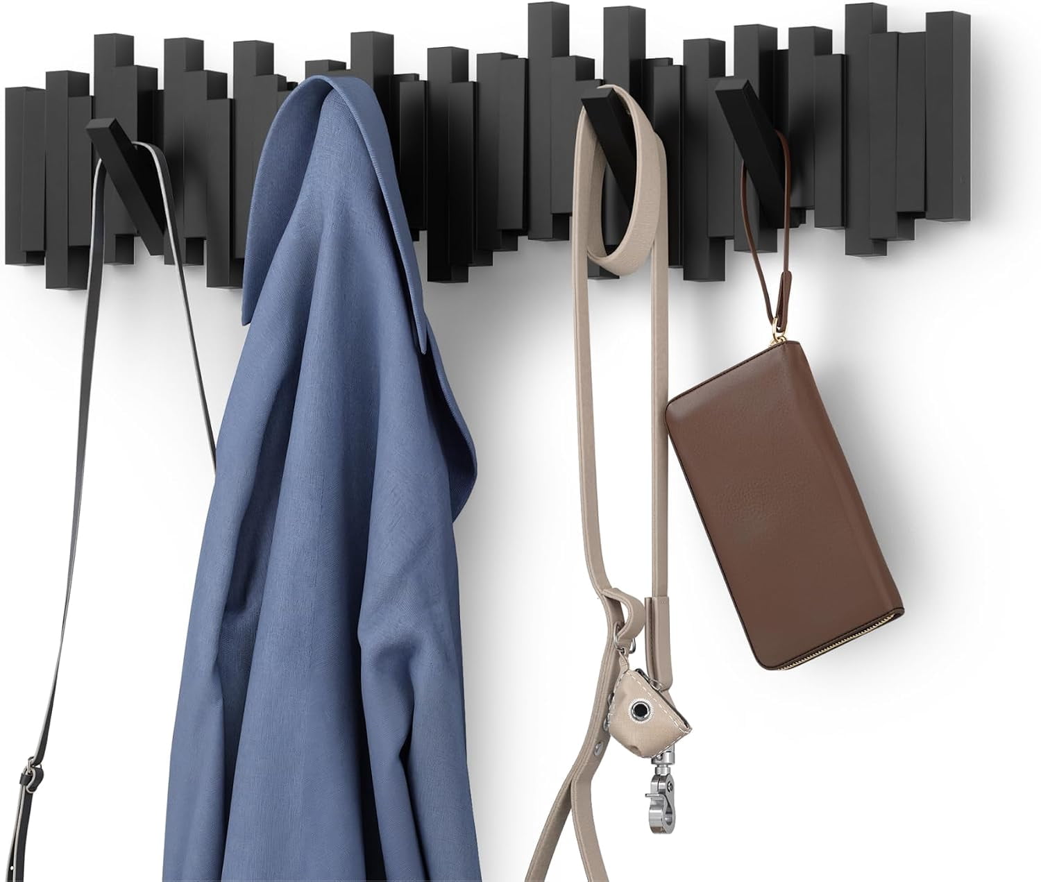 Racking Stick Sxpopstore Umbra Sticks Wall Coat with Rack, Wall Mount 8 Retractable ...