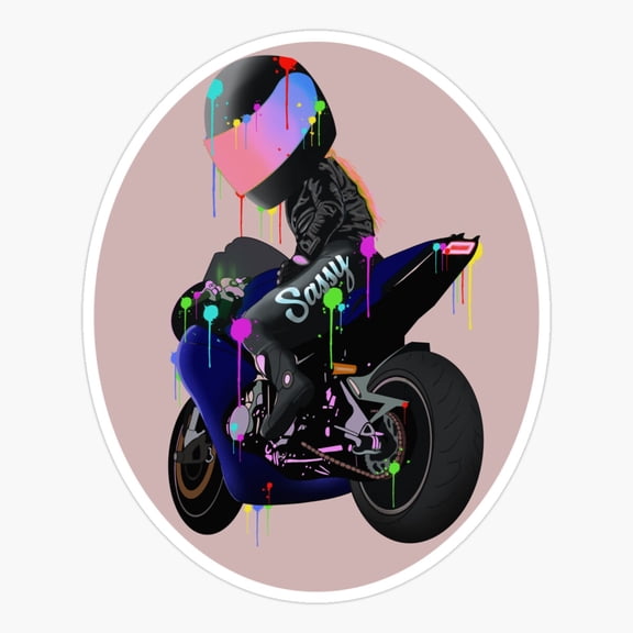 Sy Biker Chick Er, Phone Decal Water Bottle Stickers Car Decals, Funny Birthday Gift
