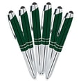 thumbnail image 1 of SyPen Stylus Pen for Touchscreen Devices, Tablets, iPads, iPhones, Multi-Function Capacitive Pen With LED Flashlight, Ballpoint Ink Pen, 3-In-1 Metal Pen, 6PK, Green, 1 of 2