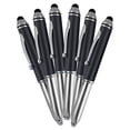 thumbnail image 1 of SyPen Stylus Pen for Touchscreen Devices, Tablets, iPads, iPhones, Multi-Function Capacitive Pen With LED Flashlight, Ballpoint Ink Pen, 3-In-1 Pen, 5PK, Black, 1 of 1