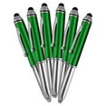 thumbnail image 1 of SyPen Stylus Pen for Touchscreen Devices, Tablets, iPads, iPhones, Multi-Function Capacitive Pen With LED Flashlight, Ballpoint Ink Pen, 3-In-1 Pen, 5PK, Green, 1 of 1