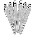 thumbnail image 1 of SyPen SyPen Stylus Pen for Touchscreen Devices, Tablets, iPads, iPhones, Multi-Function Capacitive Pen With LED Flashlight, Ballpoint Ink Pen, 3-In-1 Metal Pen, 12PK, Silver, 1 of 1