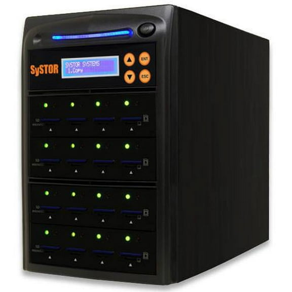 SySTOR 1:15 Multiple SD/microSD Drive Memory Card Duplicator / Sanitizer