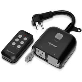 Syantek Wireless Outdoor Remote Control Outlet 2-in-1 Switch, Dual 3-Prong, 15A, 100 ft, Multi-Device