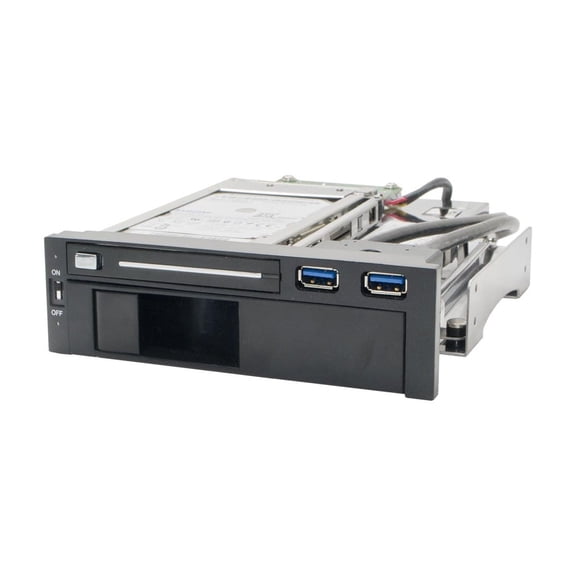 Syba 5.25" Drive Bay Mobile Rack for 2.5" 3.5" SATA HDD with USB3.0 Ports