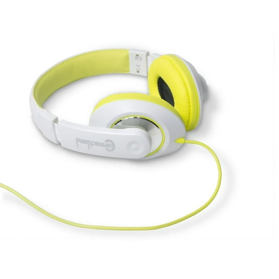 Connectland Fashionable Stylish Stereo Headset Headphone White/Lime Green