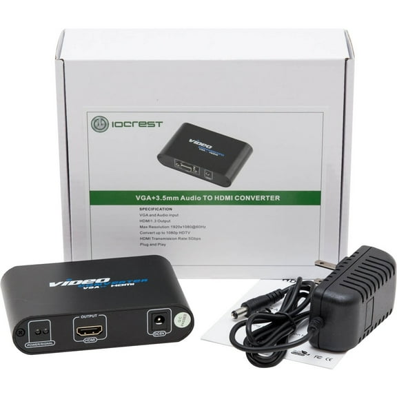 Syba VGA HD15 + 3.5mm Audio to HDMI Converter