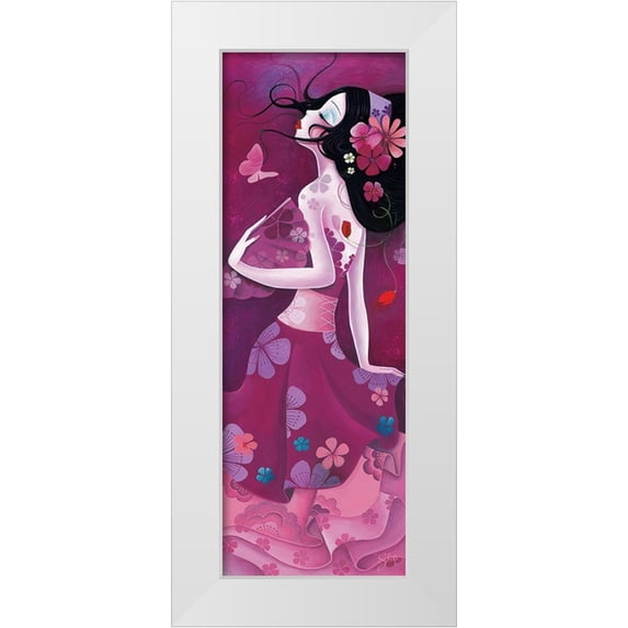 Sybile 8x14 White Modern Wood Framed Museum Art Print Titled - Harmonie