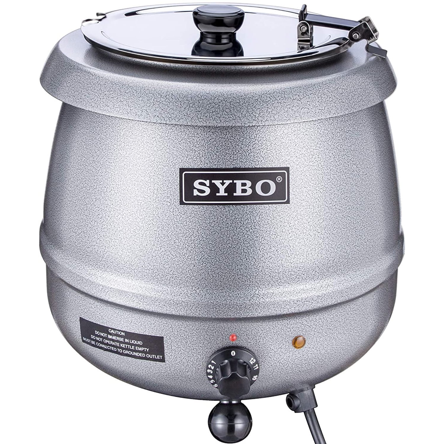SYBO SB-6000 Soup Kettle Soup Warmer, 10.5 Quarts, Black and Sliver