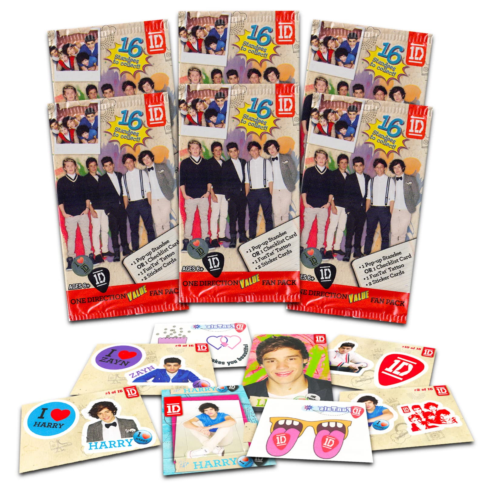 Syco Music One Direction Blind Bag Fan Packs Party Favors Set 6 Pack One Direction Party