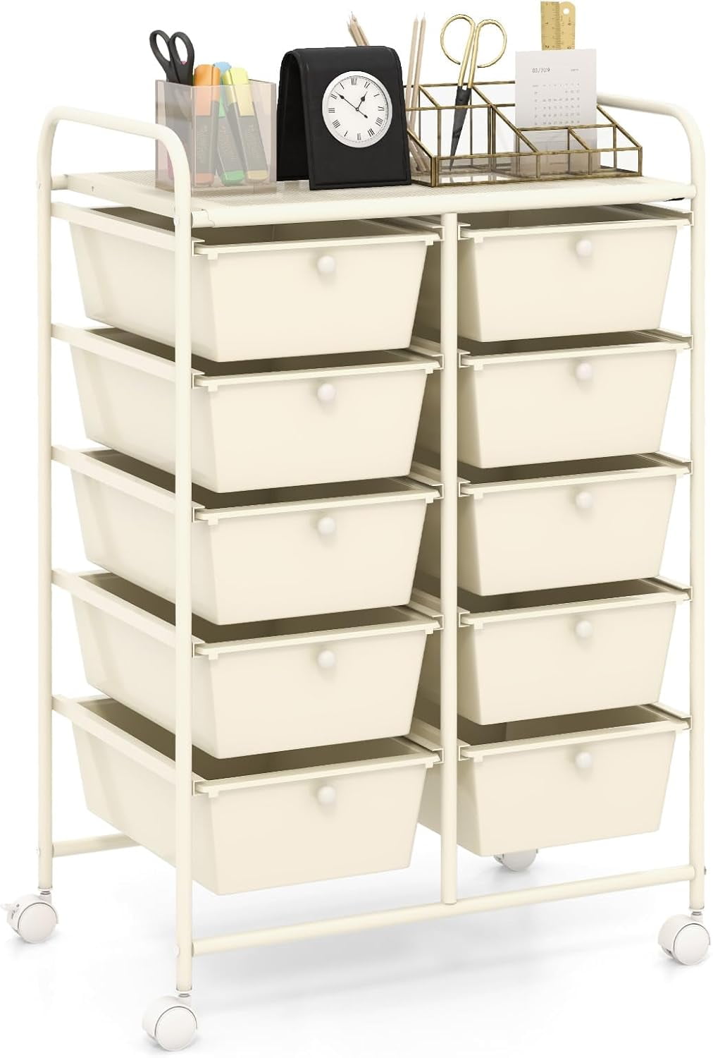 Sycol Sycol 10-Drawer Rolling Storage Cart, Storage Organizer Cart with ...