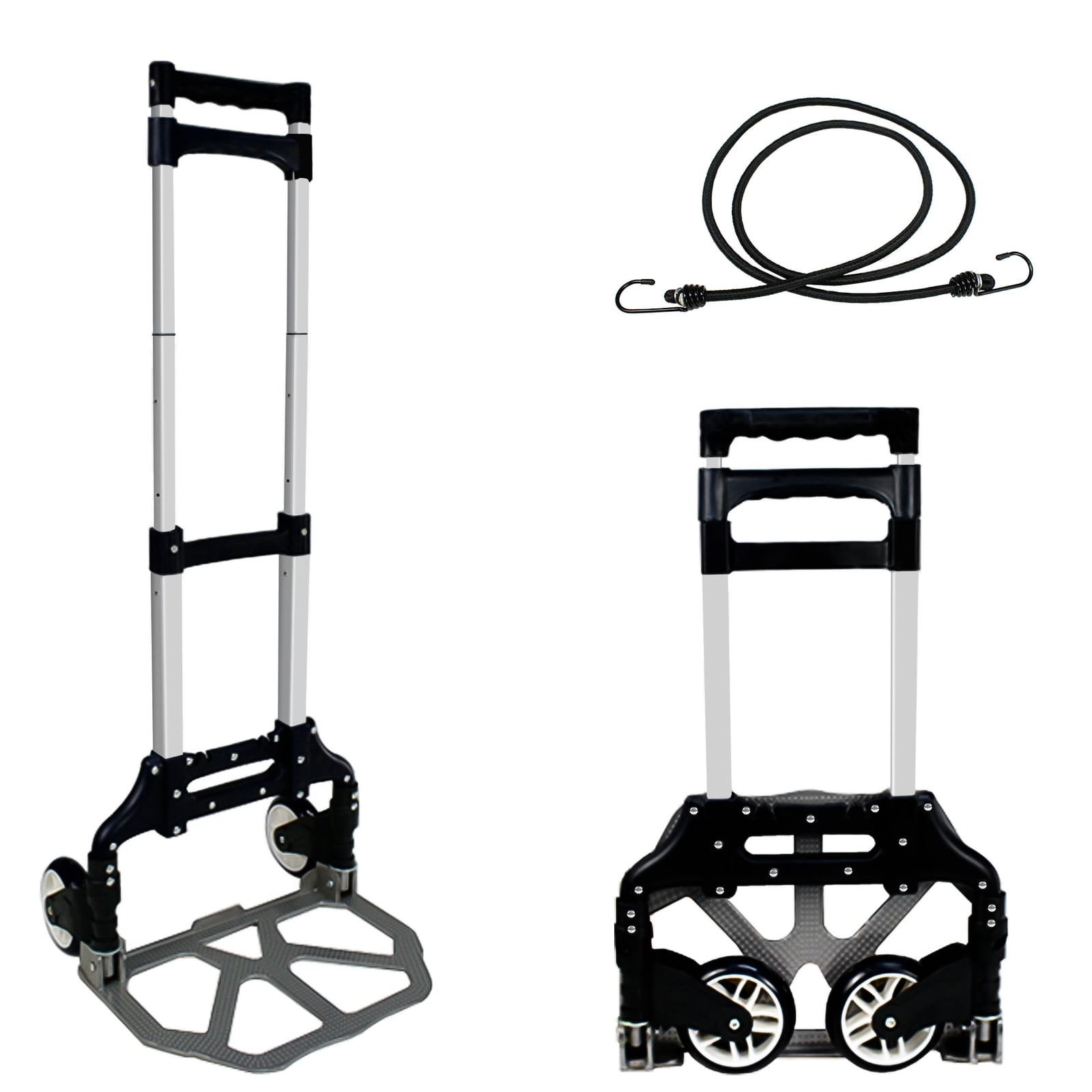 Sycol Sycol 176 lbs Folding Aluminium Cart Luggage Trolley Hand Truck with ...