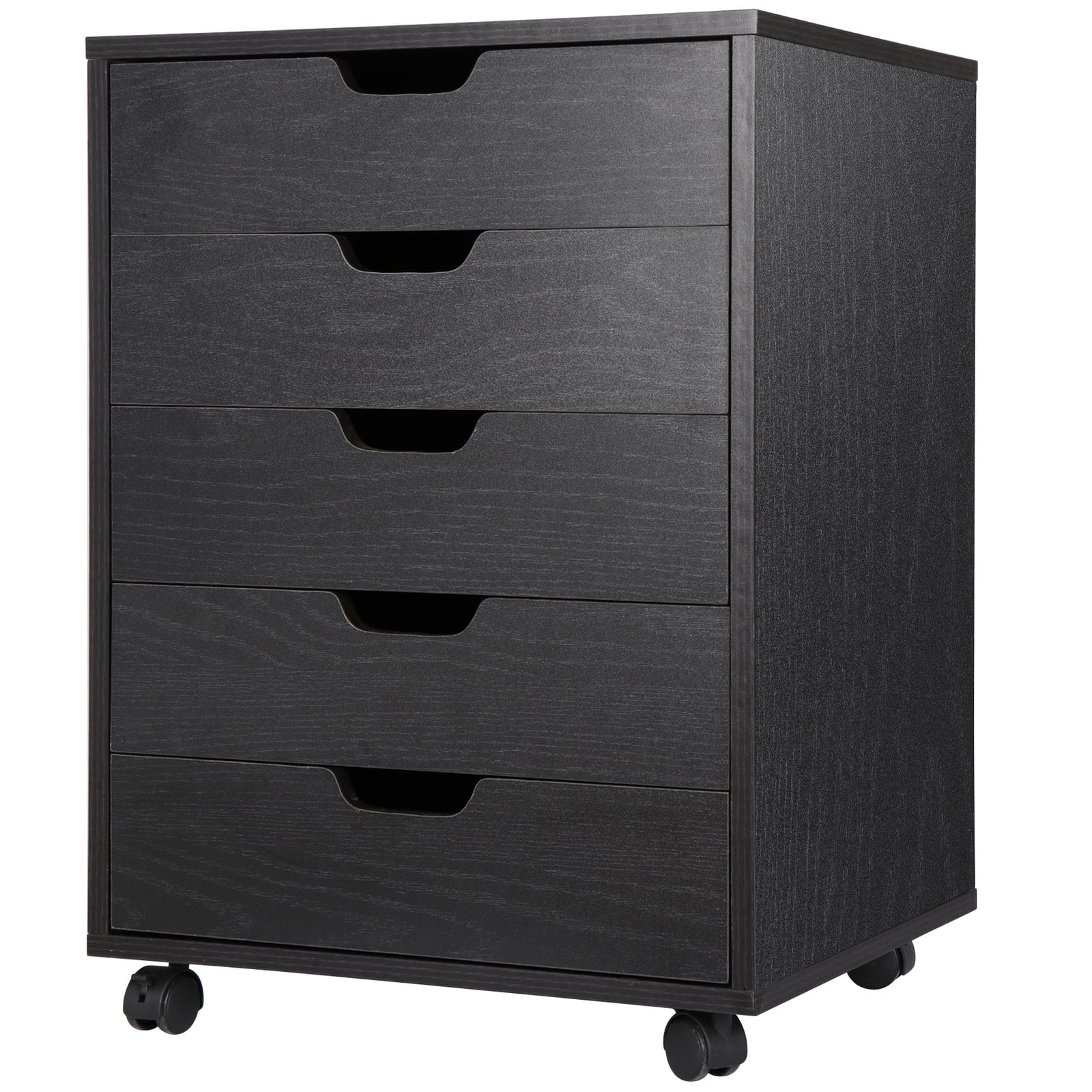 Sycol Sycol 5 Drawers Chest Dresser Storage Cabinet Tower Organizer w/ Wheels ...