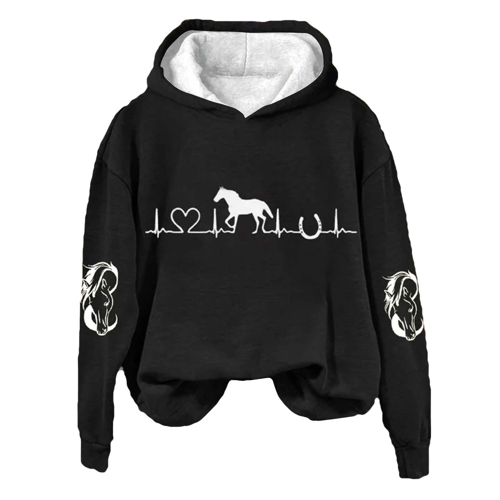 JEOCODY Women's Casual Hoodie - Long Sleeve Sunflower Pattern Sweatshirt With Pocket, 6X-Large - View #11