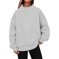 thumbnail image 1 of Womens Turtleneck Pullover Long Sleeve Hoodies Tops Fall Fashion Outfits Clothes, 1 of 4
