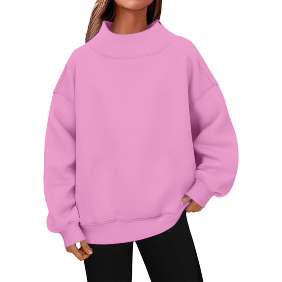 Sycwsmn Womens Football Sequin Rugby Sweatshirt Long Sleeve Crewneck Fleece Pullover Tops Pink XXL