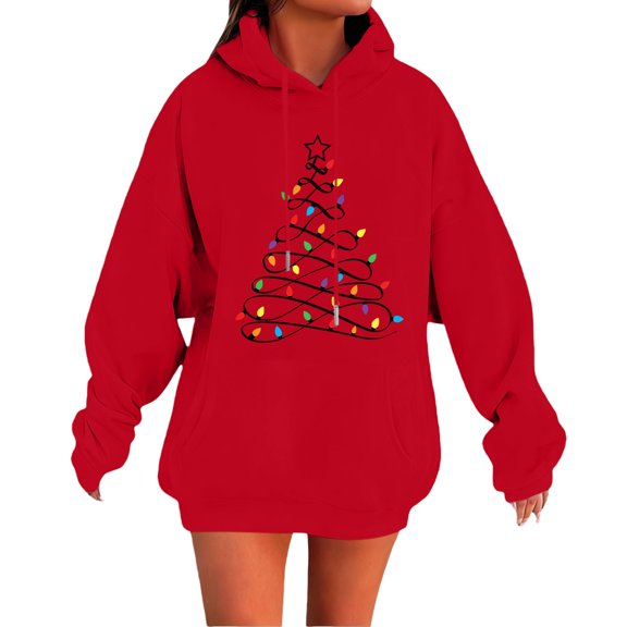 Sycwsmn Womens Football Sequin Rugby Sweatshirt Long Sleeve Crewneck Fleece Pullover Tops Red L