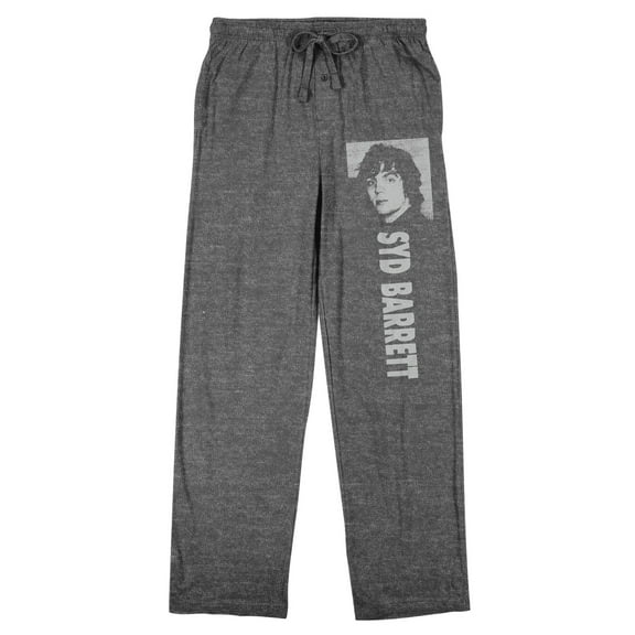 Syd Barrett Black And White Photo Men's Heather Gray Sleep Pajama Pants-XL