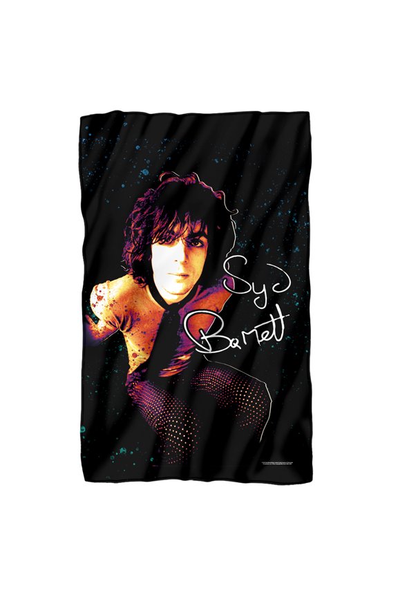 Syd Barrett Blanket, 50"x60" Neon Splatter Fleece Blanket