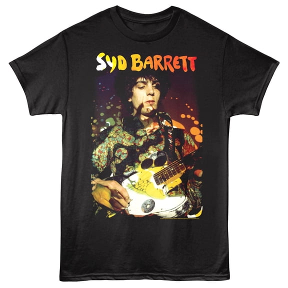 Syd Barrett Psychedelic Circles Men's T Shirt (Black, Big&Tall3XLT)